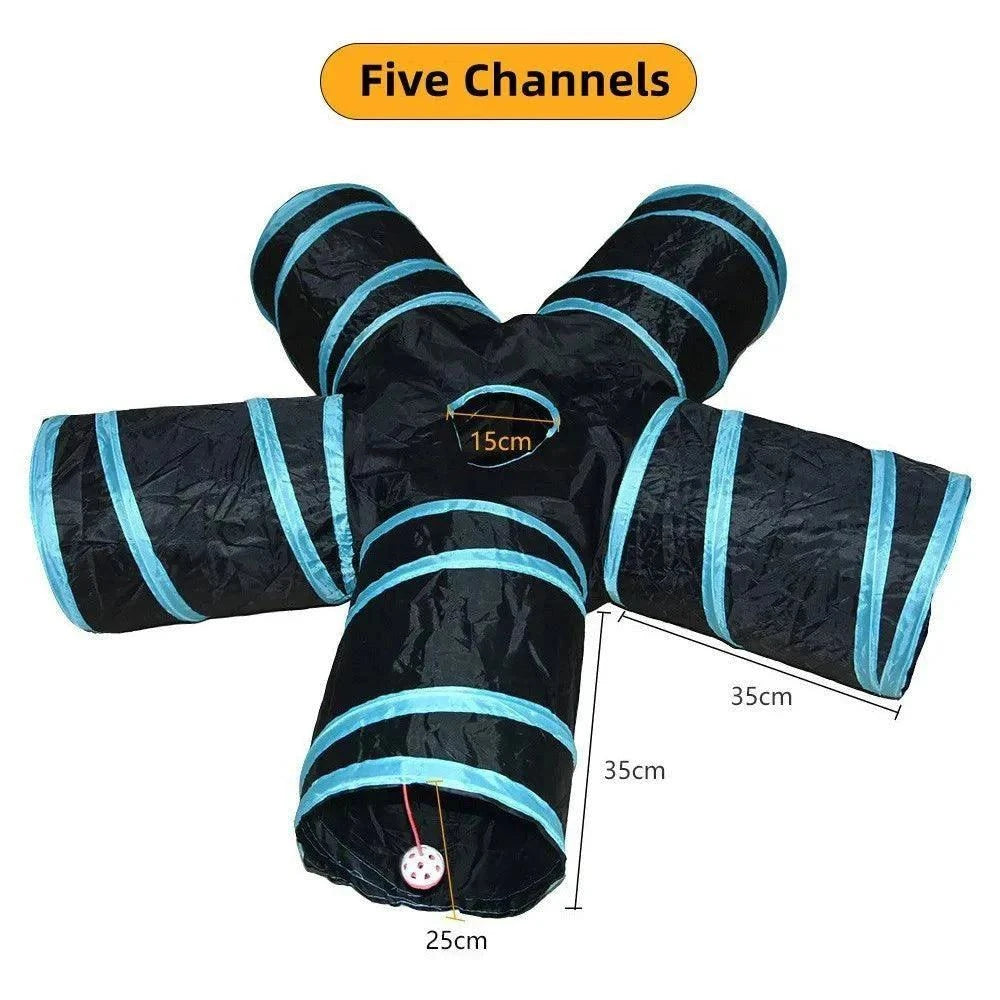 Foldable Cat Play TunnelDescription:
Let your cat explore a world of adventure with this foldable play tunnel! A fun, durable toy that offers endless entertainment and exercise for your fuRegal Pet PalaceRegal Pet PalaceFoldable Cat Play Tunnel