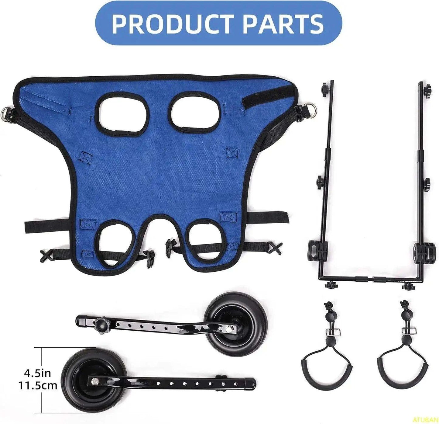 Adjustable Small Dog WheelchairDescription:
Give your disabled pet a second chance at mobility! This adjustable wheelchair helps small dogs regain independence, ensuring they stay active and happRegal Pet PalaceRegal Pet PalaceAdjustable Small Dog
