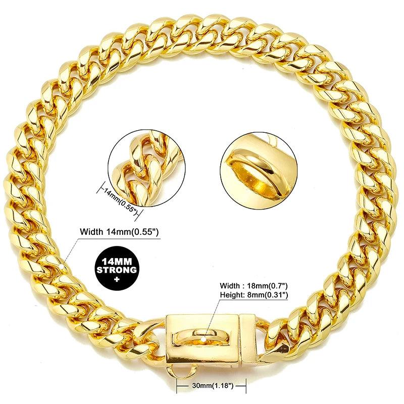 18K Gold Cuban Link Collar