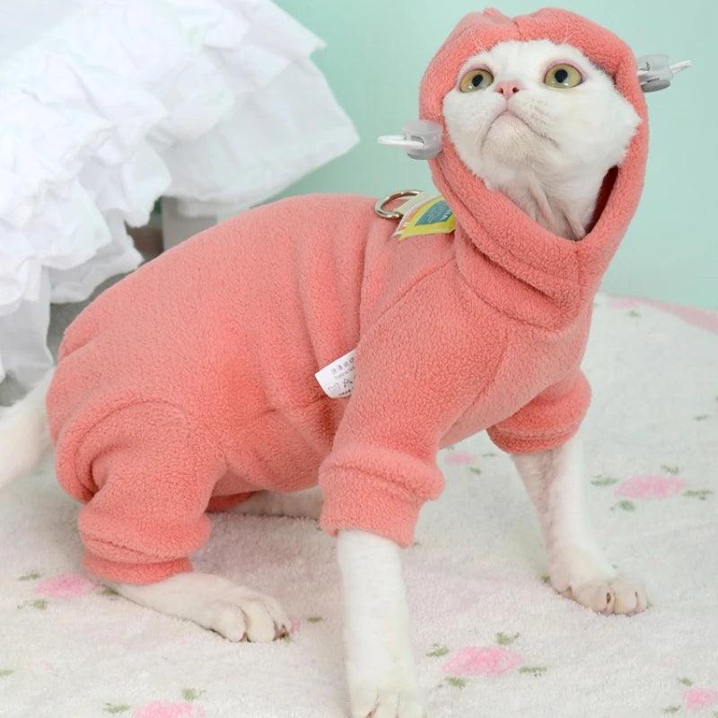 Fleece Sweater for Sphynx Cats