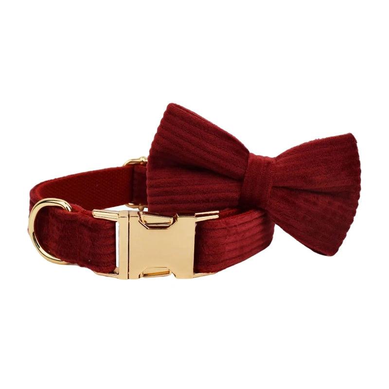 Wine Red Corduroy Dog Set