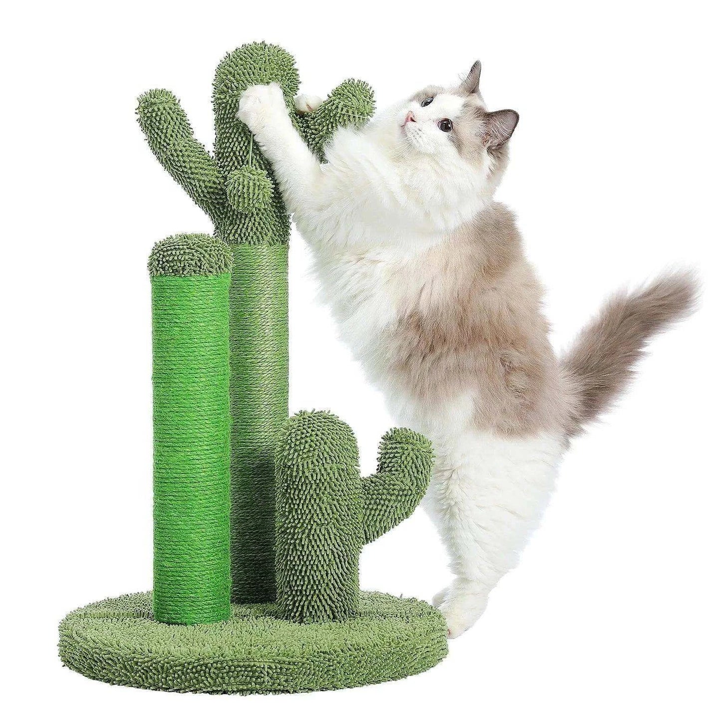 Cactus Cat Scratcher PostDescription:
Transform your cat’s scratching routine into fun! This cactus-shaped cat scratcher features three scratching poles and a dangling interactive ball—perfeRegal Pet PalaceRegal Pet PalaceCactus Cat