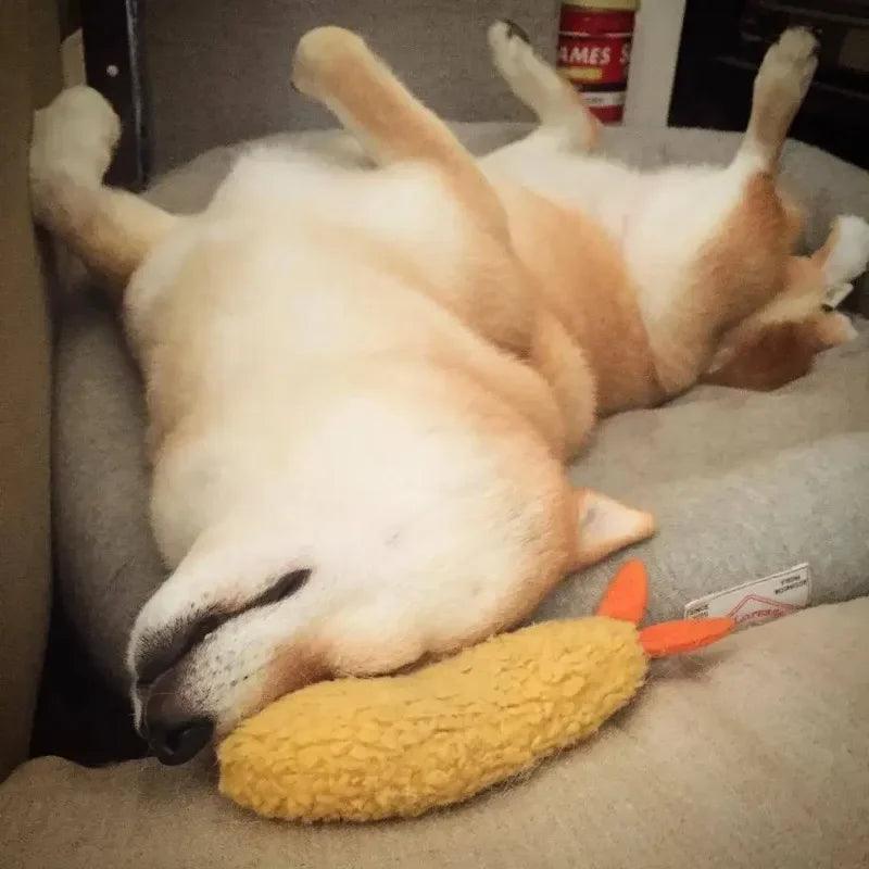 Tempura Shrimp Plush Dog Toy