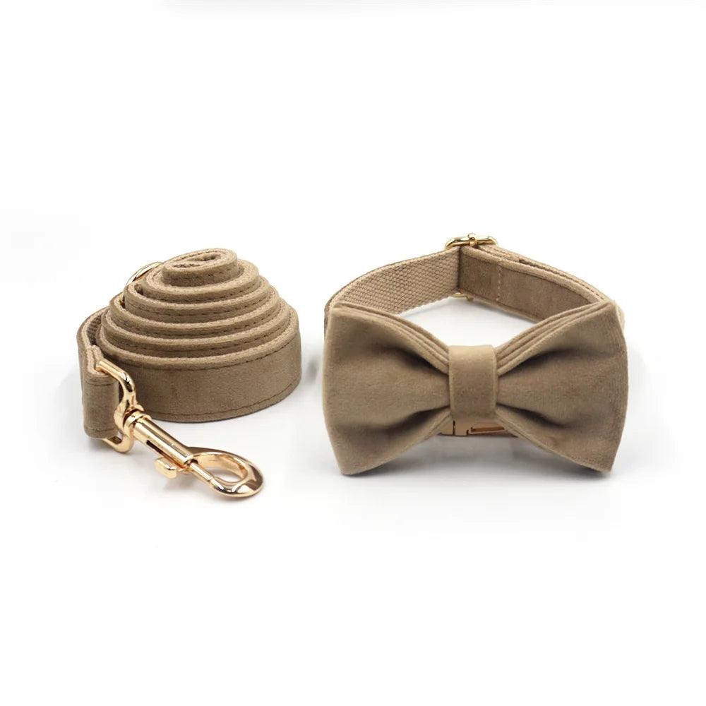 Soft Velvet Pet Harness Set