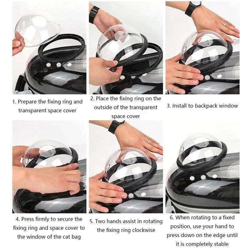 Space Capsule Pet BackpackDescription:
Take your pet on adventures stress-free! This breathable, transparent space capsule backpack lets them enjoy the view while staying safe and comfortablRegal Pet PalaceRegal Pet PalaceSpace Capsule Backpack