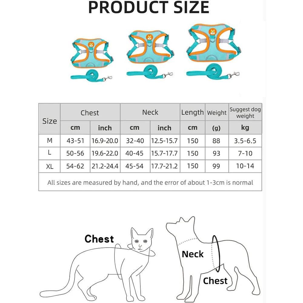 Reflective Pet Harness & Leash