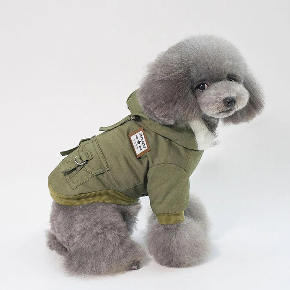 Thickened Winter Dog Military Coat