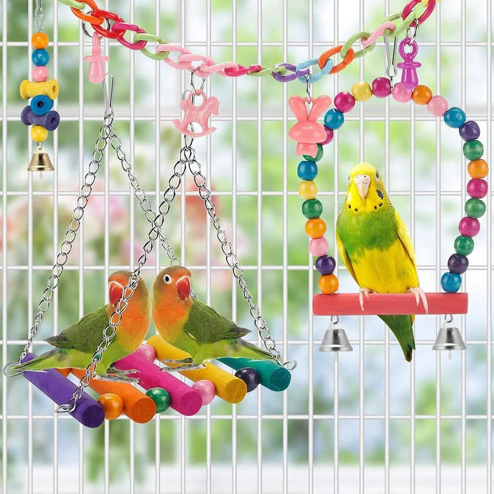 11Pcs Bird Toy Set