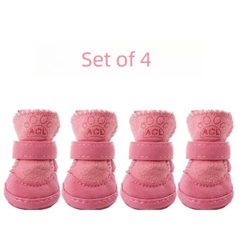 Warm Fleece Dog Snow Boots