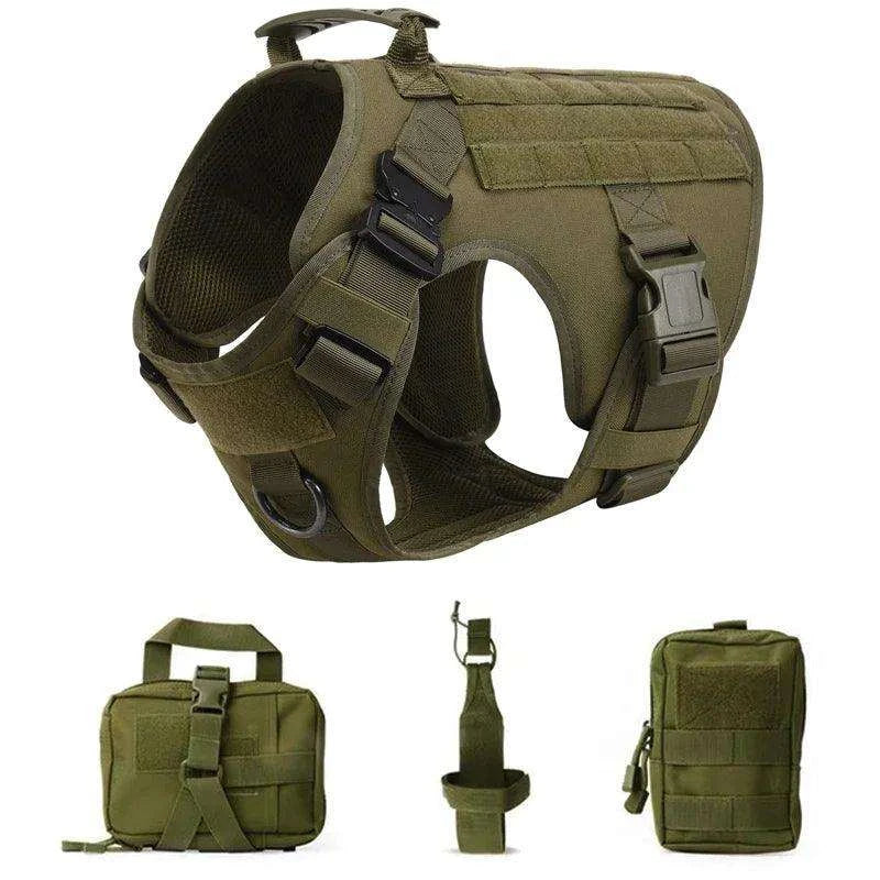 Tactical Dog Harness SetDescription:
Gear up your dog for any adventure with this military-style harness! Perfect for training and outdoor activities, it provides comfort, control, and durRegal Pet PalaceRegal Pet PalaceTactical Dog Harness