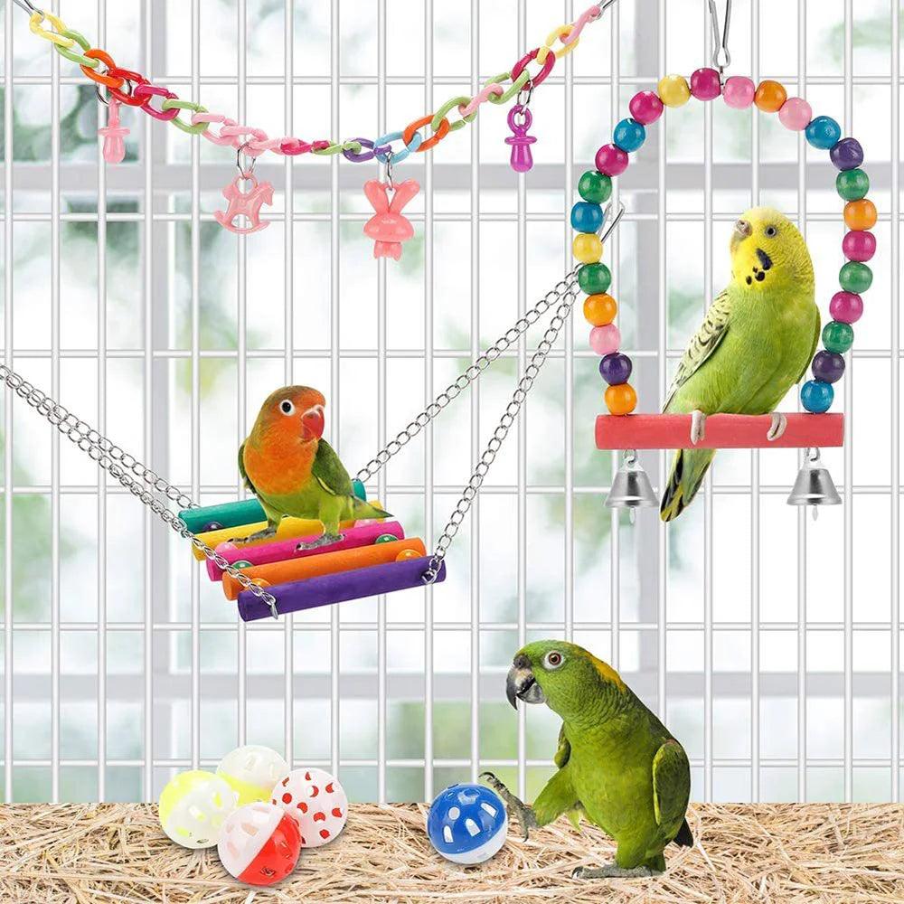 11Pcs Bird Toy Set