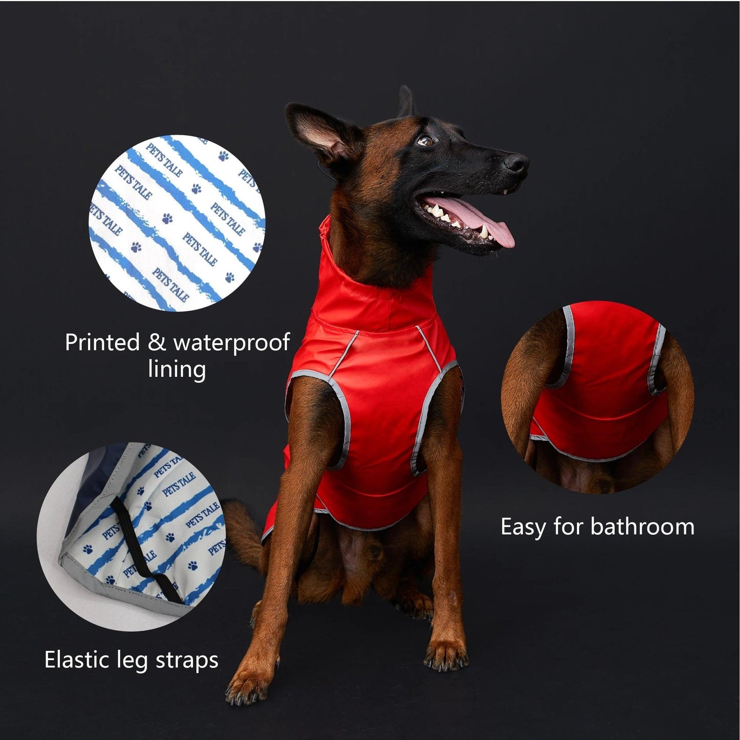 Reflective Waterproof Dog Raincoat