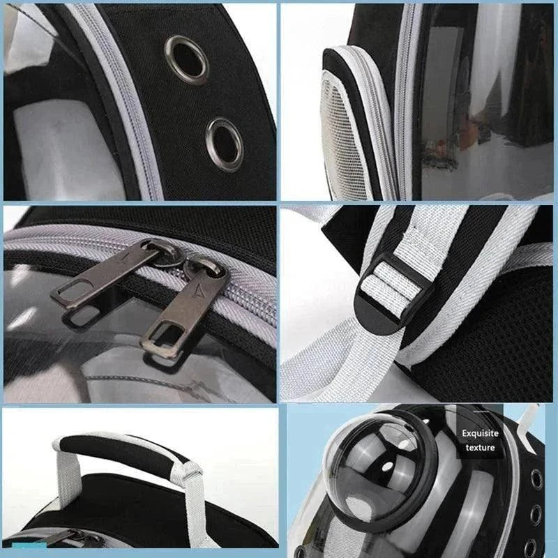 Space Capsule Pet BackpackDescription:
Take your pet on adventures stress-free! This breathable, transparent space capsule backpack lets them enjoy the view while staying safe and comfortablRegal Pet PalaceRegal Pet PalaceSpace Capsule Backpack