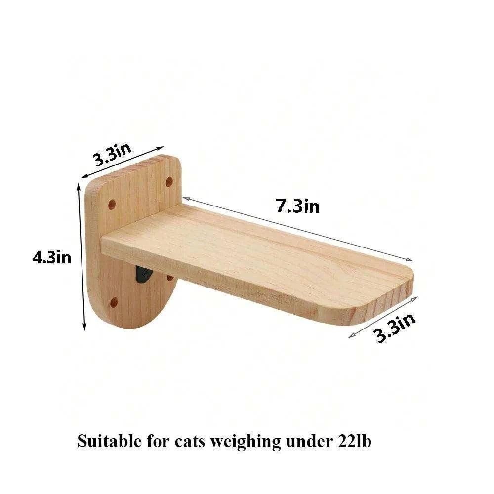 Wall-Mounted Cat Climbing ShelfDescription:
Elevate your cat’s playtime with this four-step wall-mounted stairway. Perfect for climbing, scratching, and resting, it transforms any wall into a verRegal Pet PalaceRegal Pet PalaceWall-Mounted Cat