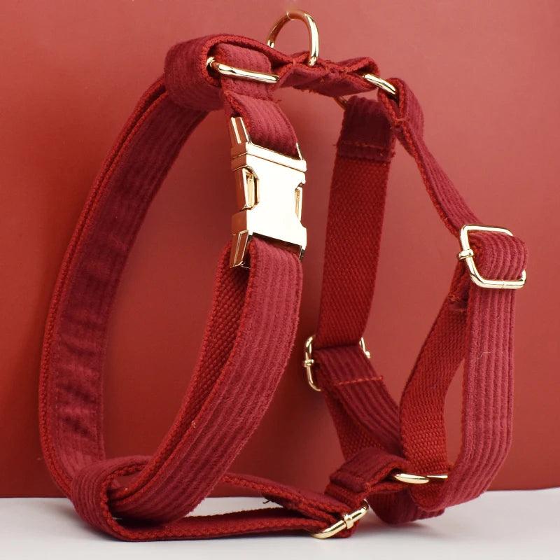 Wine Red Corduroy Dog Set