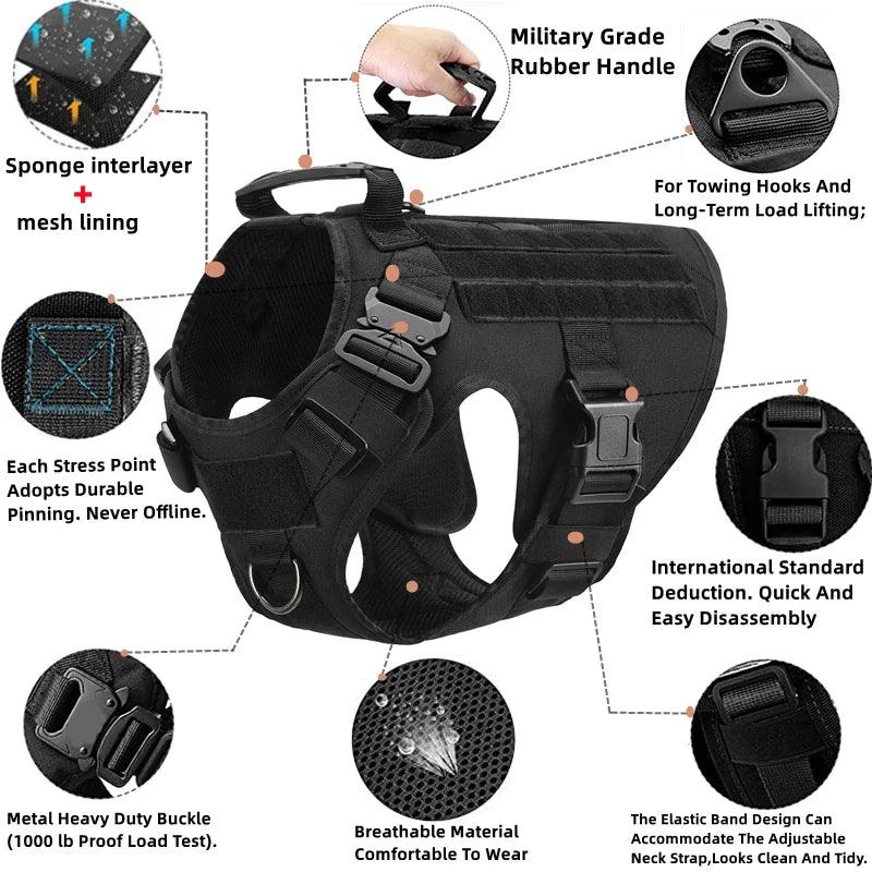 Tactical Dog Harness & Leash