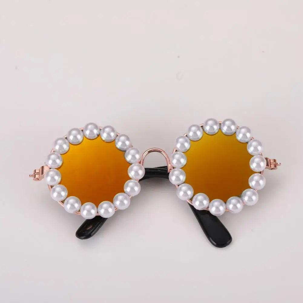 Elegant Pearl Pet Glasses