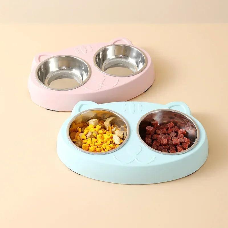 Macaron Double Pet Bowl Set