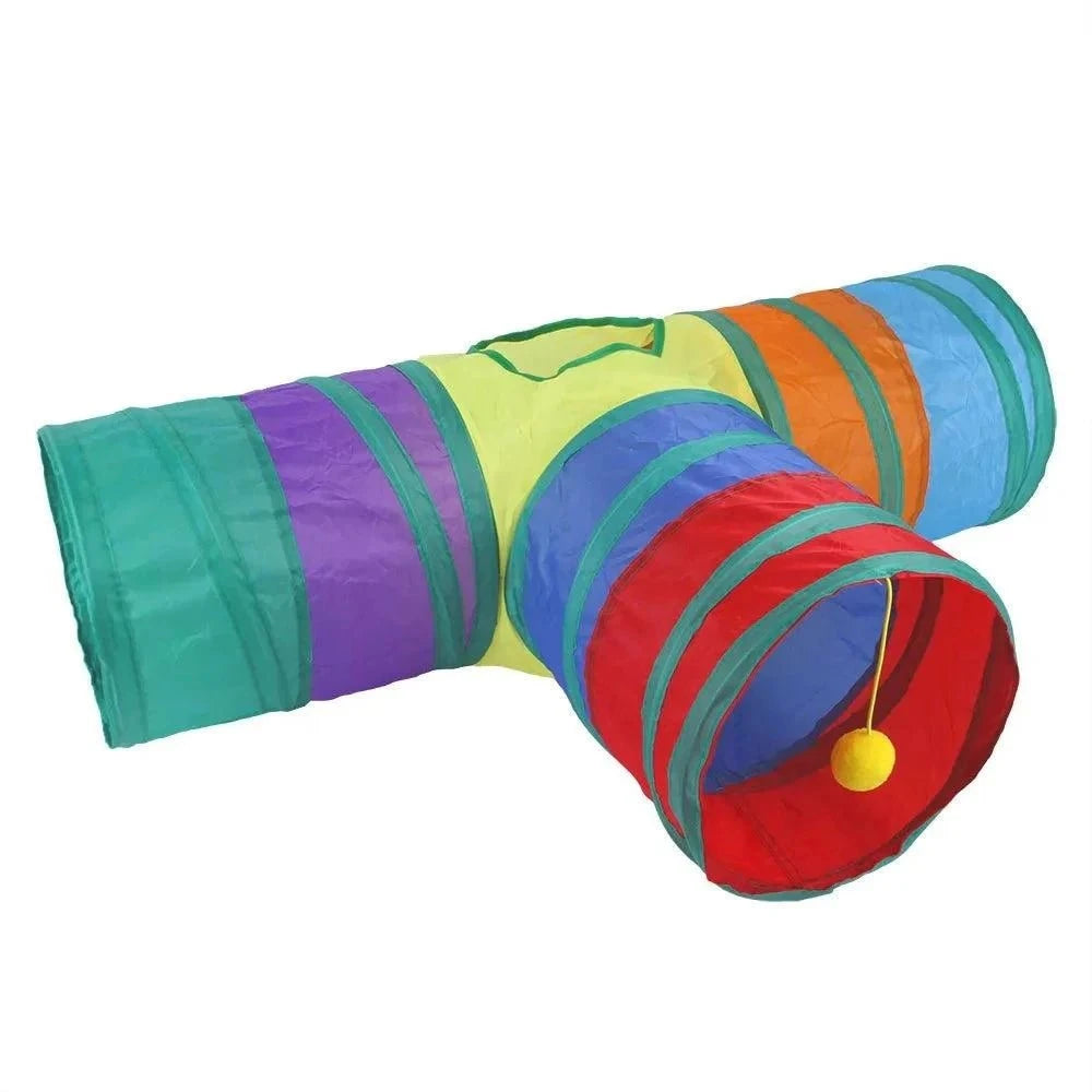 Foldable Cat Play TunnelDescription:
Let your cat explore a world of adventure with this foldable play tunnel! A fun, durable toy that offers endless entertainment and exercise for your fuRegal Pet PalaceRegal Pet PalaceFoldable Cat Play Tunnel