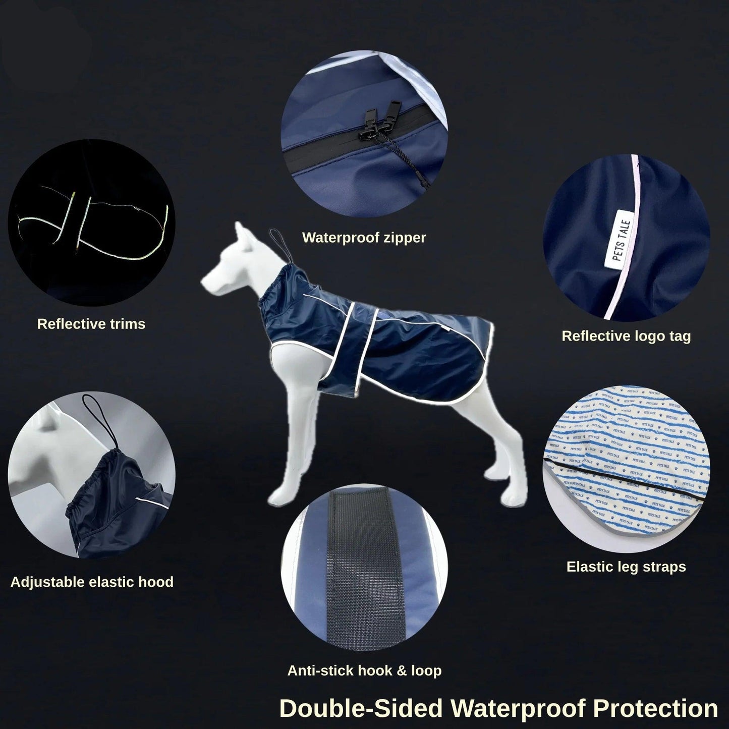 Reflective Waterproof Dog Raincoat