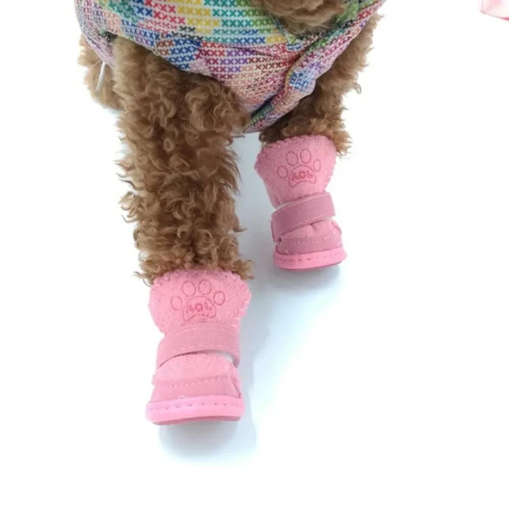 Warm Fleece Dog Snow Boots