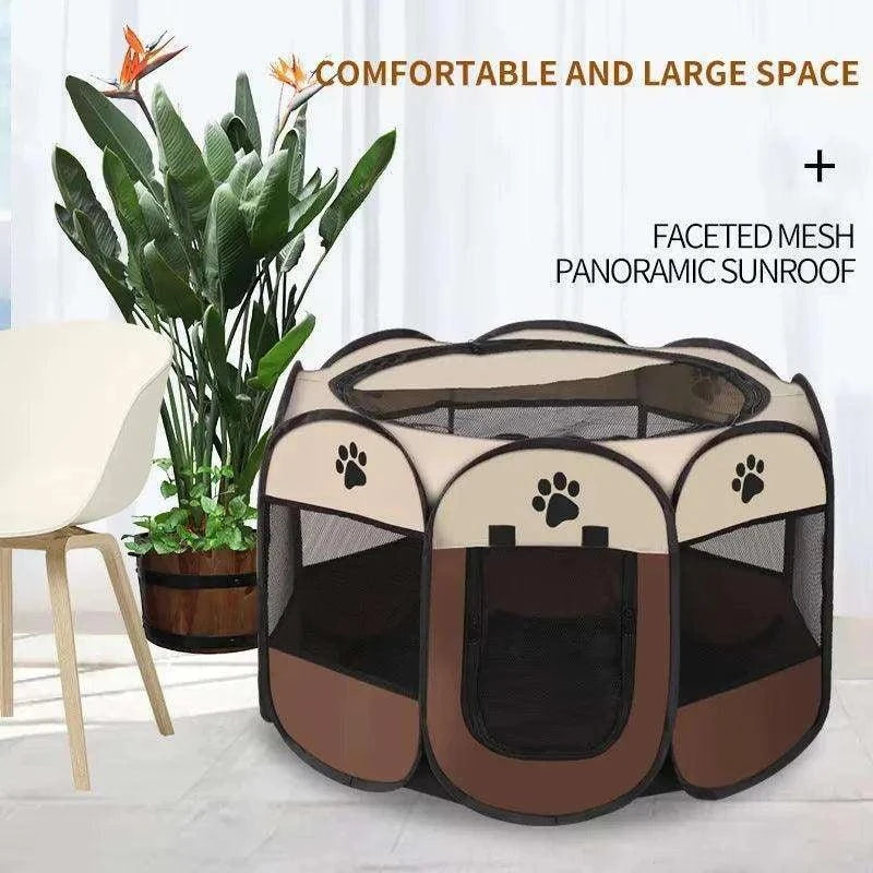 Foldable Octagonal Pet PlaypenDescription:
Give your pet a cozy, secure space! This foldable octagonal pet tent is perfect for play, rest, or as a safe maternity room for dogs and cats.
BenefitRegal Pet PalaceRegal Pet PalaceFoldable Octagonal