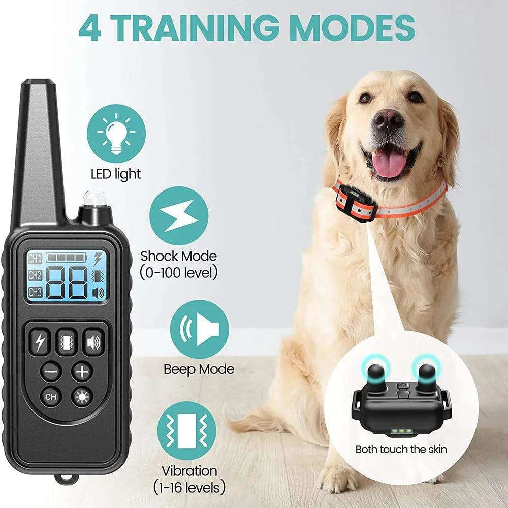 Rechargeable Dog Training CollarDescription:
Train smarter, not harder! This rechargeable collar offers beep, vibration, and shock modes to gently correct unwanted behavior, ensuring a well-behaveRegal Pet PalaceRegal Pet PalaceRechargeable Dog Training