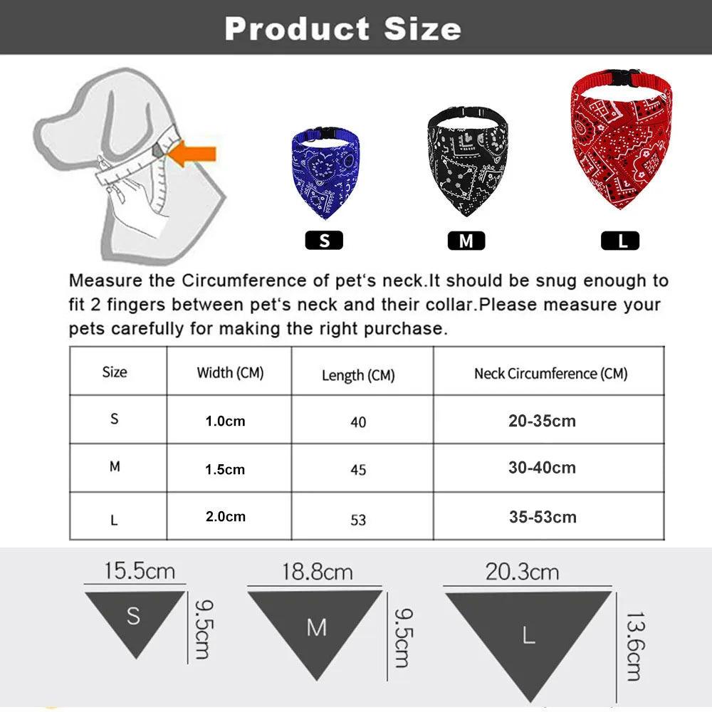Adjustable Dog Bandana Collar