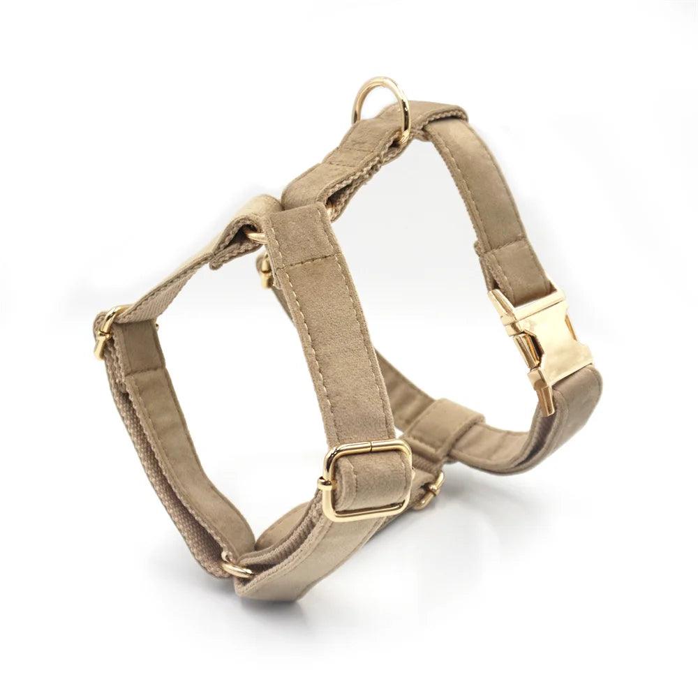 Soft Velvet Pet Harness Set