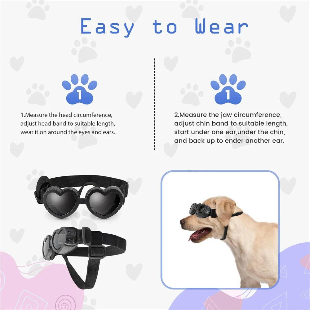 Stylish Heart-Shaped Dog Sunglasses