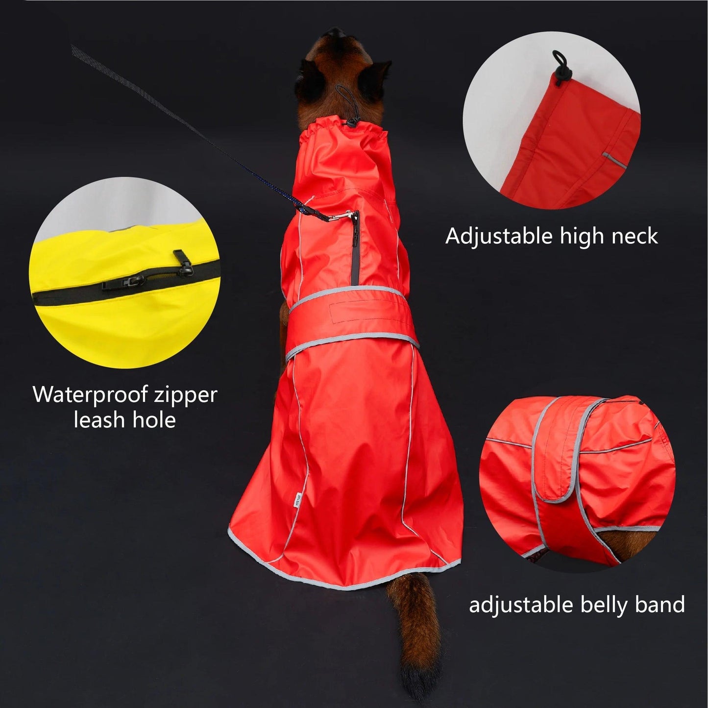 Reflective Waterproof Dog Raincoat
