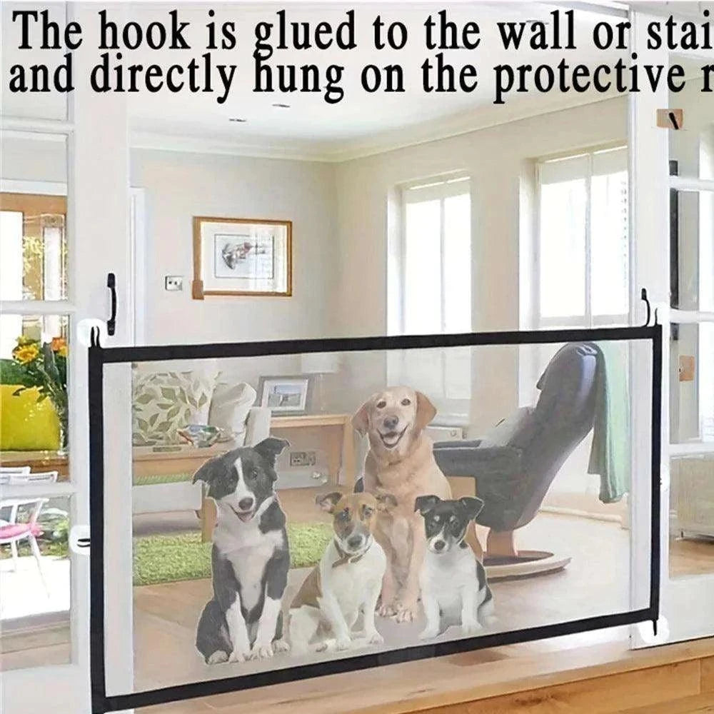Foldable Pet Safety GateDescription:
Keep your pet safe while protecting your home! This breathable mesh barrier is perfect for blocking stairs, doorways, and other areas to create a securRegal Pet PalaceRegal Pet PalaceFoldable Pet Safety