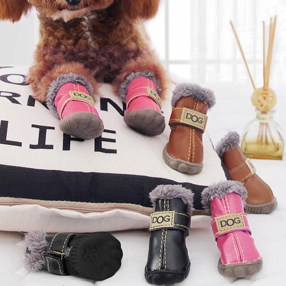Plush Winter Dog Booties