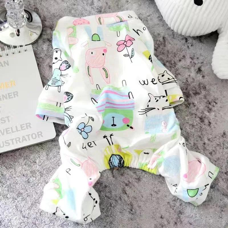 Cotton Print Pet Jumpsuit