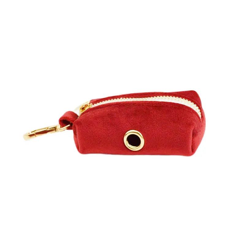 Cherry Red Velvet Dog Set