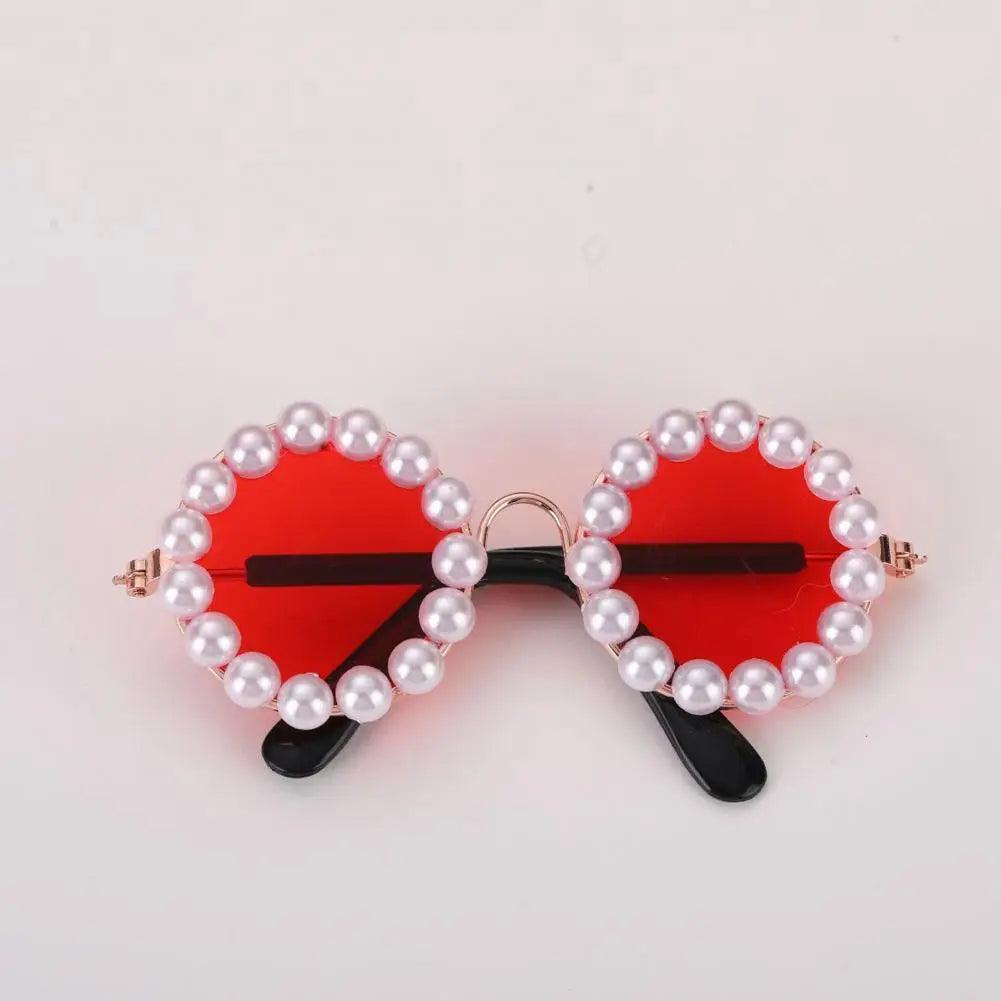 Elegant Pearl Pet Glasses
