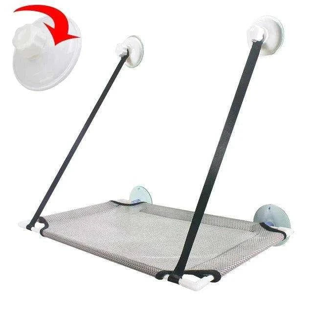 Double-Decker Cat Hammock BedDescription:
Give your cat the ultimate sunbathing spot with this double-decker hammock. Suction cup mounts securely to the window, offering a cozy space for loungiRegal Pet PalaceRegal Pet PalaceDouble-Decker Cat