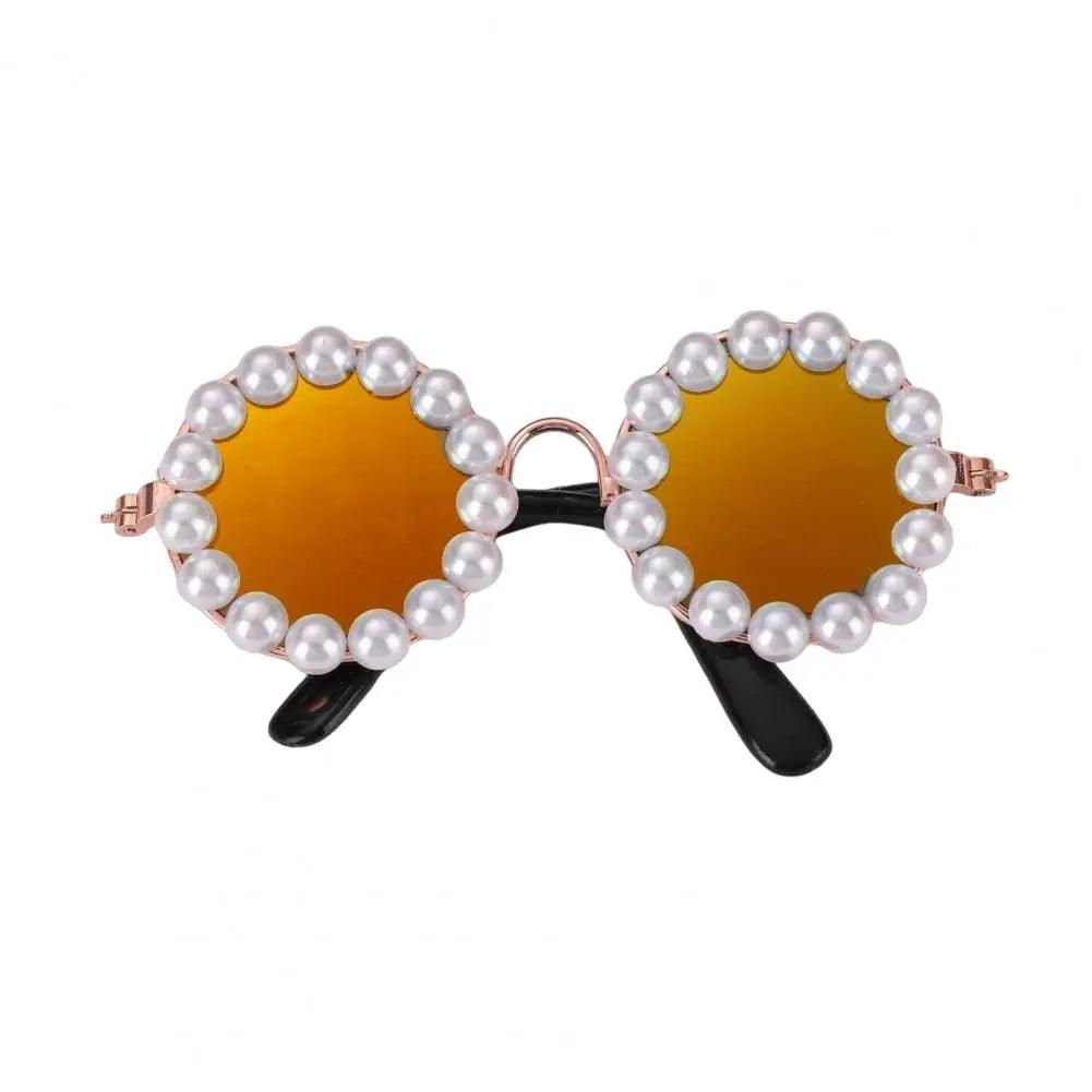 Elegant Pearl Pet Glasses