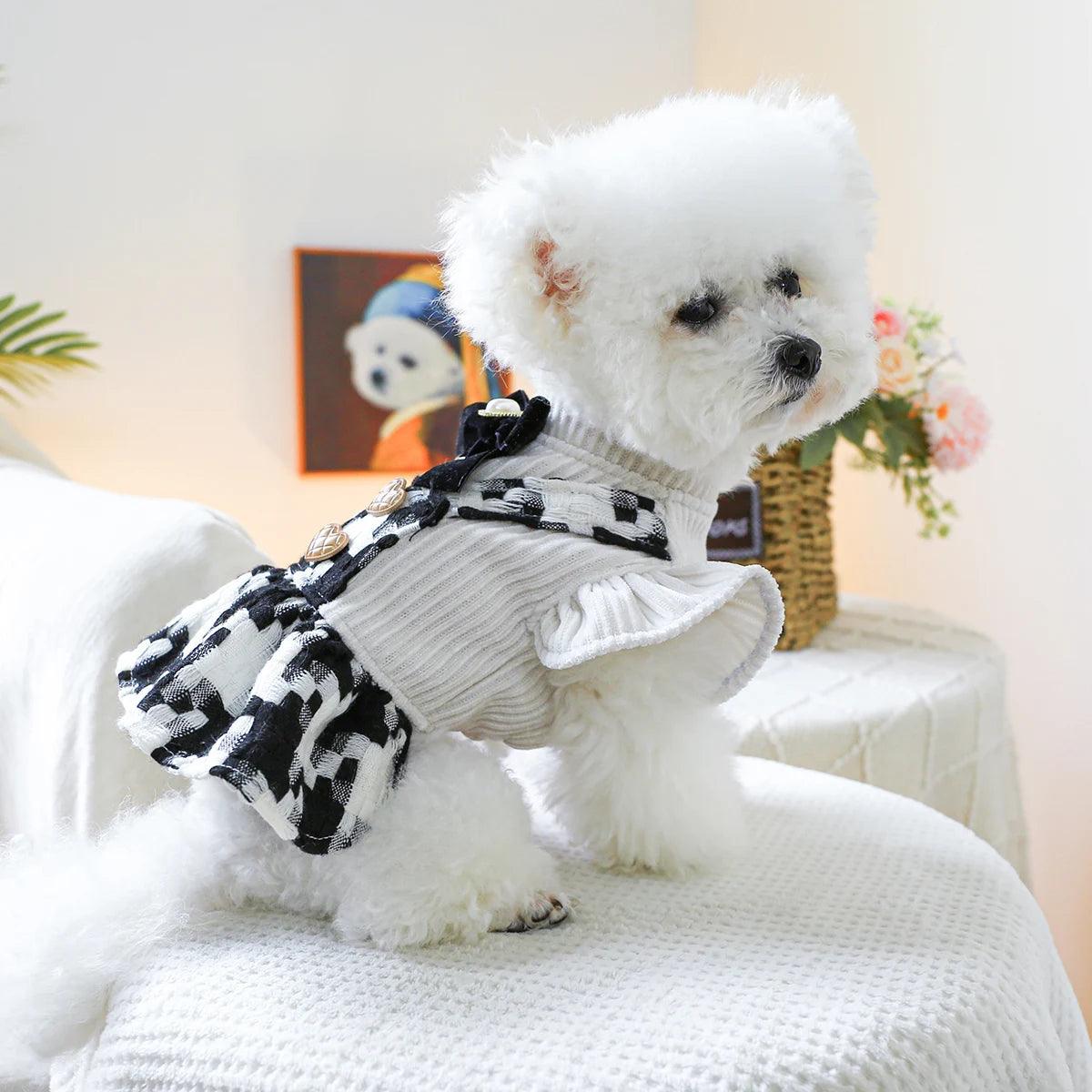 Elegant Bow Dog Dress