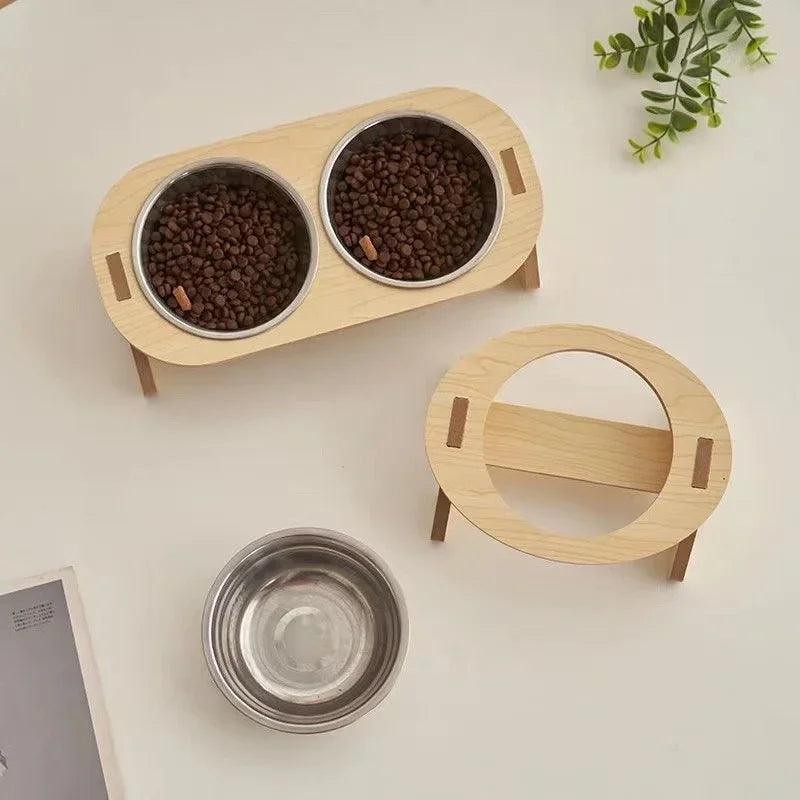 Adjustable Wooden Pet Bowls