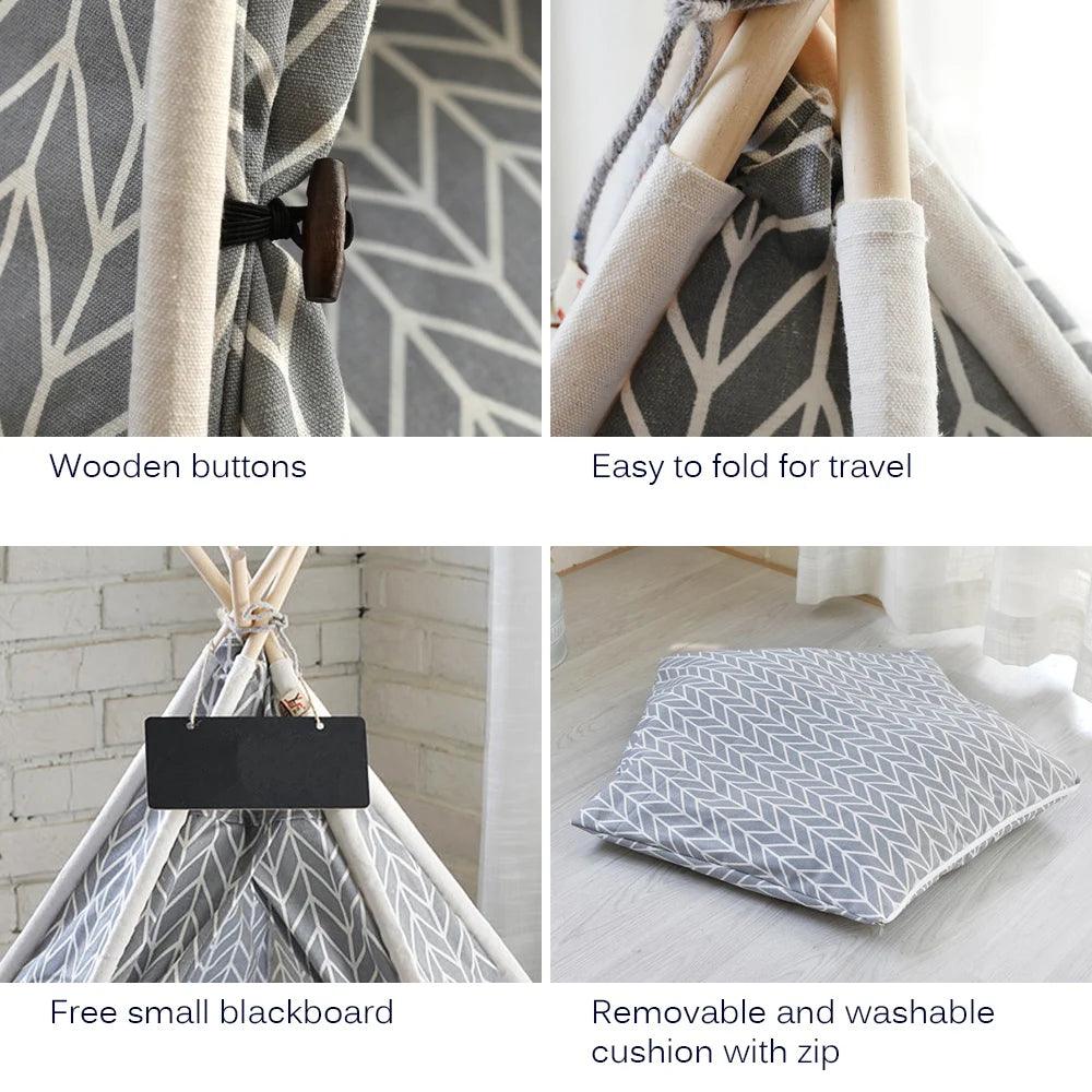 Portable Pet Teepee Bed