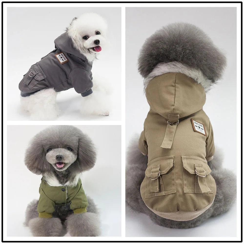 Thickened Winter Dog Military Coat