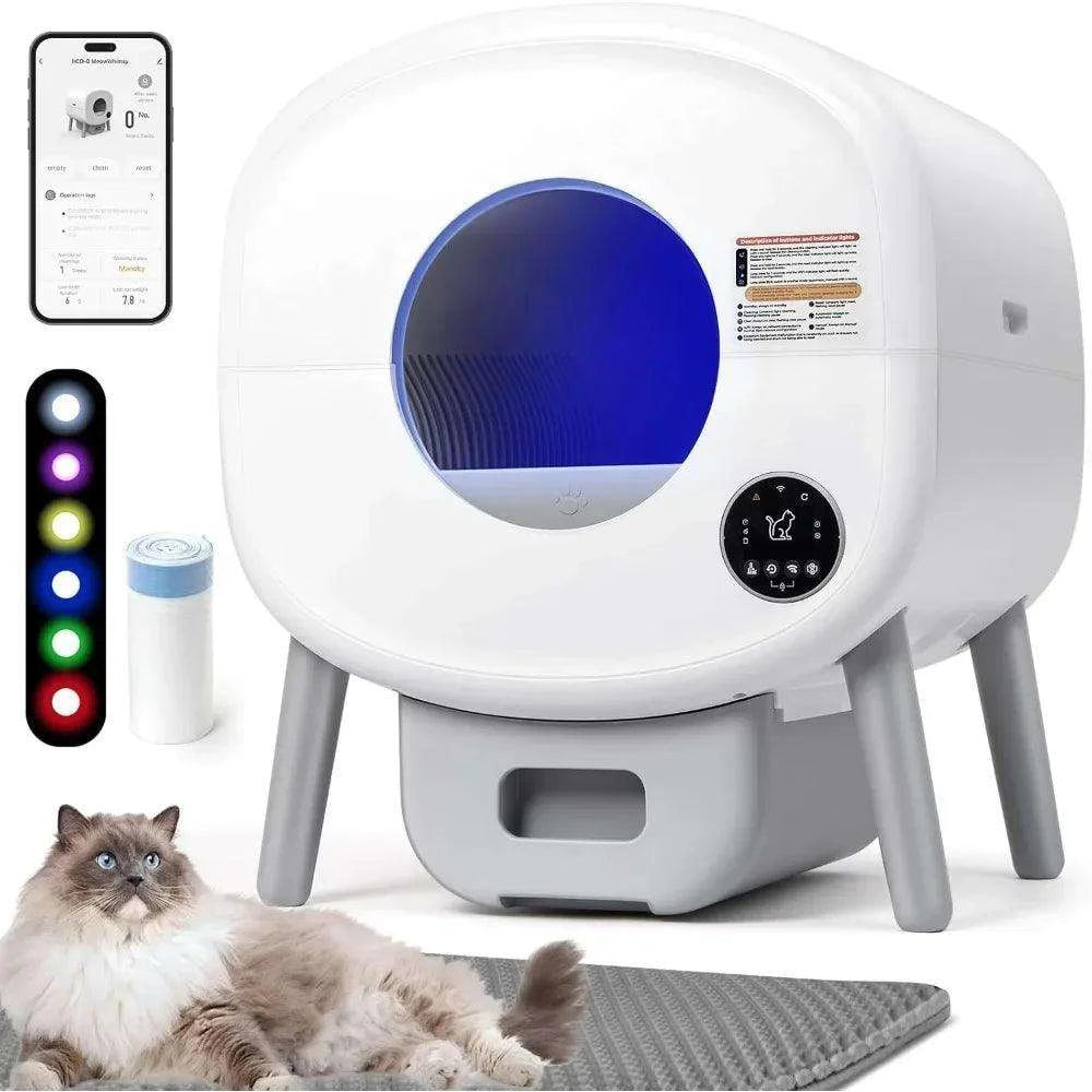 Smart Automatic Self-Cleaning LitterDescription:
Say goodbye to scooping! This self-cleaning litter box keeps your home odor-free and fresh, giving your cat a clean space while you enjoy hassle-free mRegal Pet PalaceRegal Pet PalaceSmart Automatic Self-Cleaning