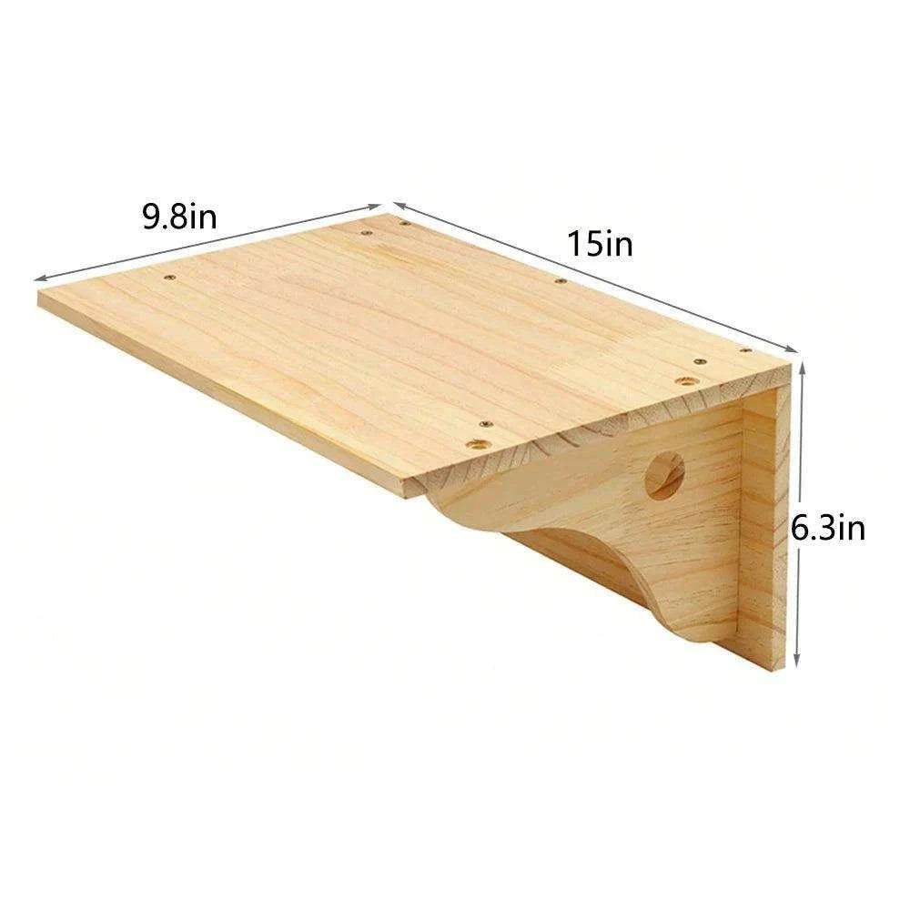 Wall-Mounted Cat Climbing ShelfDescription:
Elevate your cat’s playtime with this four-step wall-mounted stairway. Perfect for climbing, scratching, and resting, it transforms any wall into a verRegal Pet PalaceRegal Pet PalaceWall-Mounted Cat