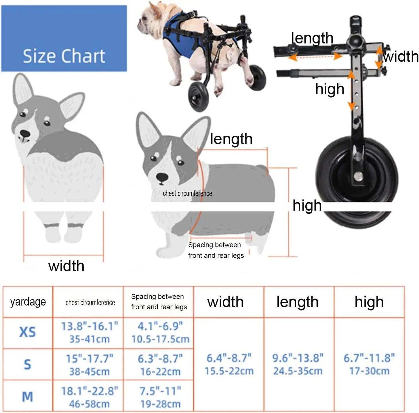 Adjustable Small Dog WheelchairDescription:
Give your disabled pet a second chance at mobility! This adjustable wheelchair helps small dogs regain independence, ensuring they stay active and happRegal Pet PalaceRegal Pet PalaceAdjustable Small Dog