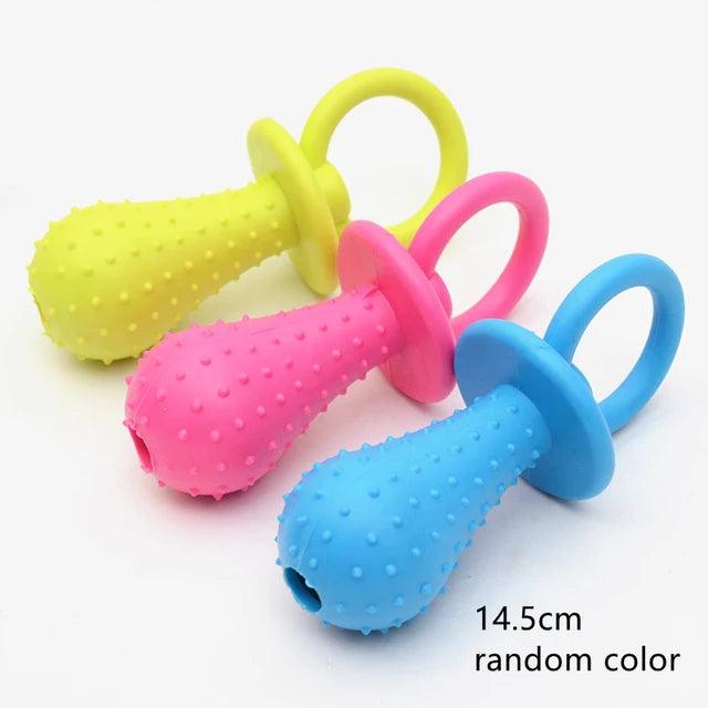 Rubber Pacifier Dog Toy