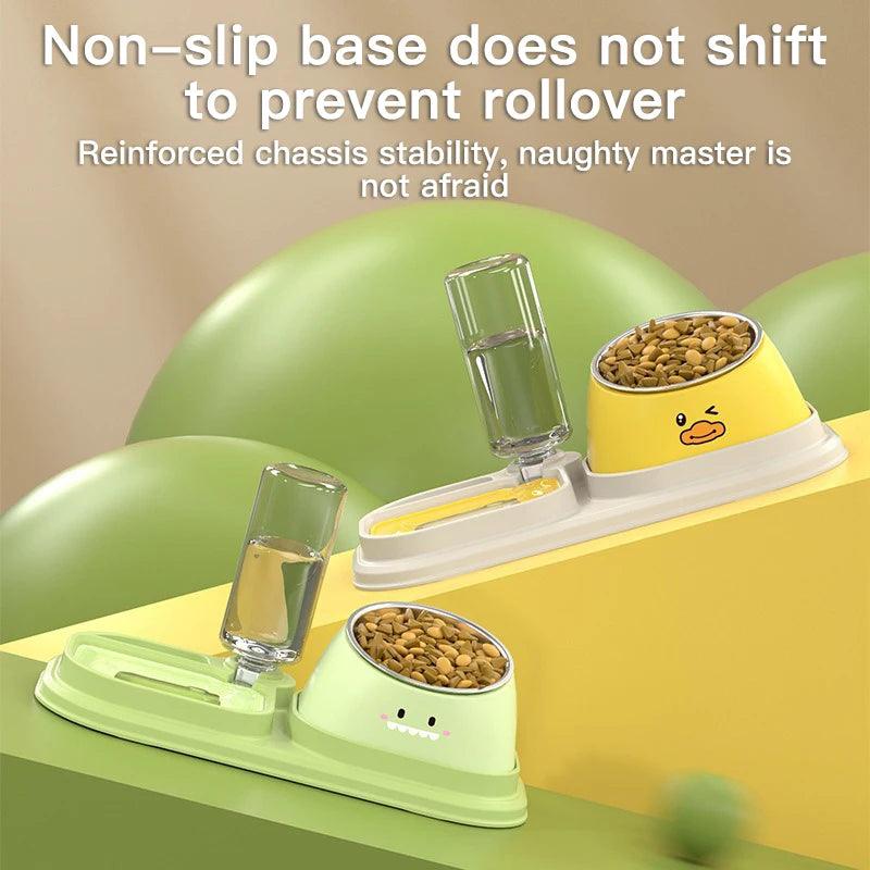 3-in-1 Tilted Pet Bowl