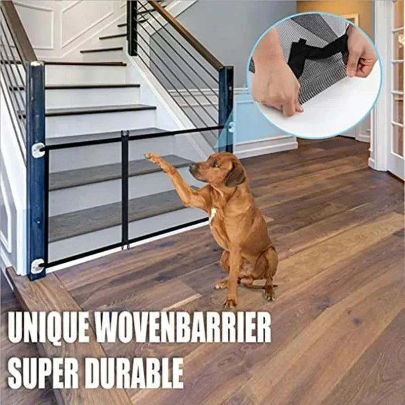Portable Pet Barrier GateDescription:
Protect your pet and home with this breathable, foldable pet barrier! Perfect for creating safe spaces, it keeps your dog or baby secure in any room ofRegal Pet PalaceRegal Pet PalacePortable Pet Barrier