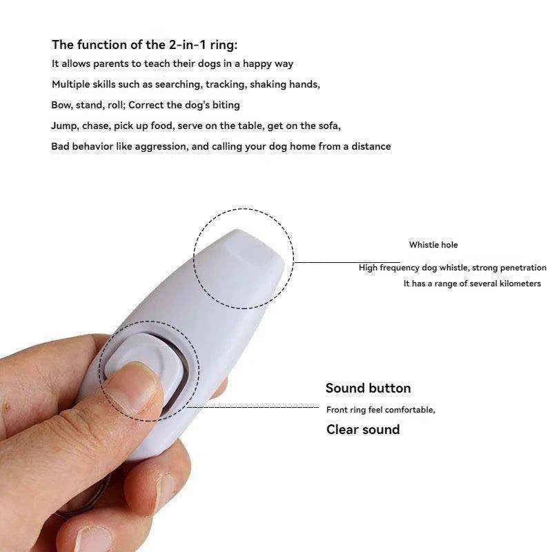 2-in-1 Training Clicker & WhistleDescription:
Strengthen your bond with your pet! This 2-in-1 clicker and whistle makes training easier, helping dogs and cats learn commands quickly while reinforciRegal Pet PalaceRegal Pet Palace2-in-1 Training
