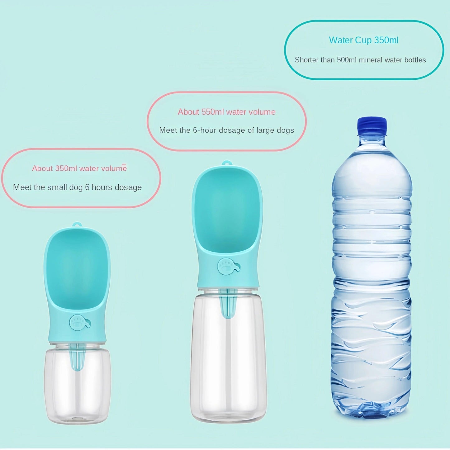 2-in-1 Pet Water Bottle